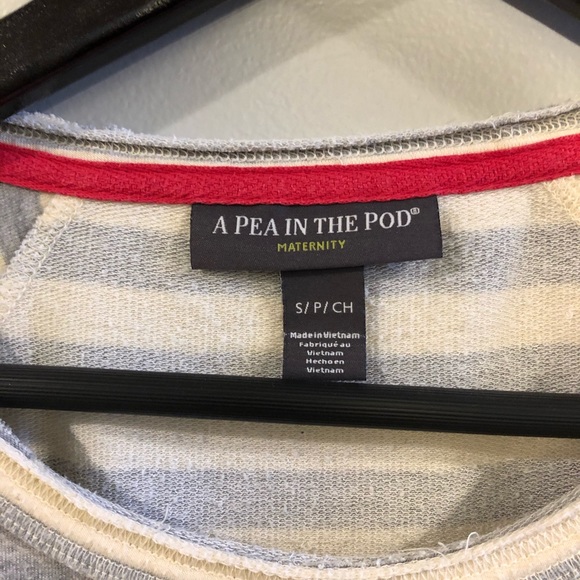 A Pea in the Pod drop shoulder striped sweatshirt - Picture 4 of 8